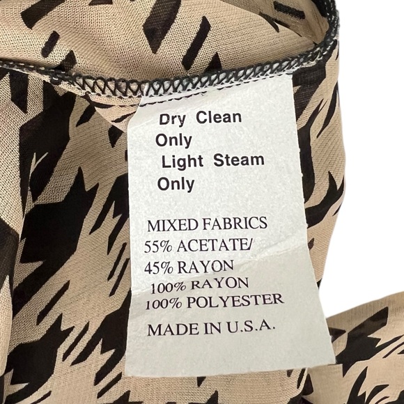 Tan and Black Floral Suit Jacket with V-Neckline - Picture 12 of 16